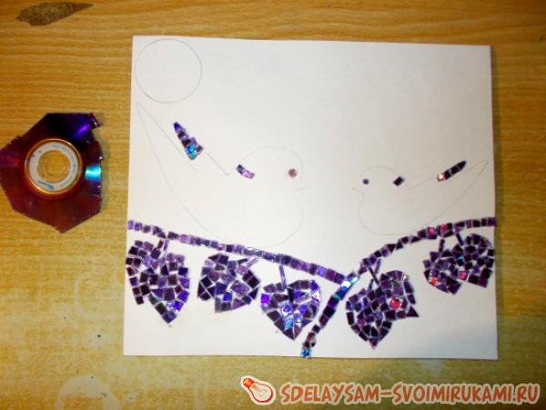 Мозаичная картина из дисков