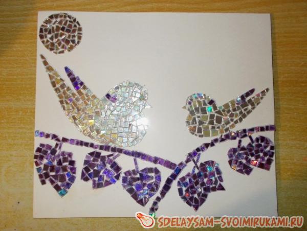 Мозаичная картина из дисков