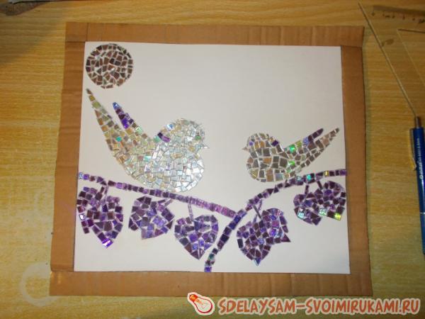 Мозаичная картина из дисков