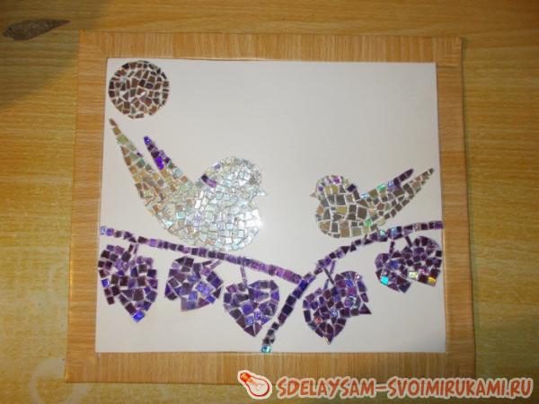 Мозаичная картина из дисков