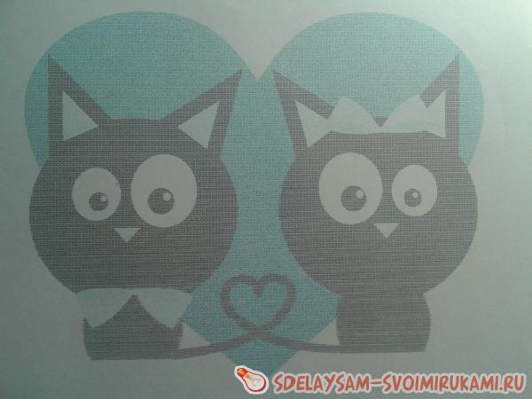 Валентинка в технике изонить