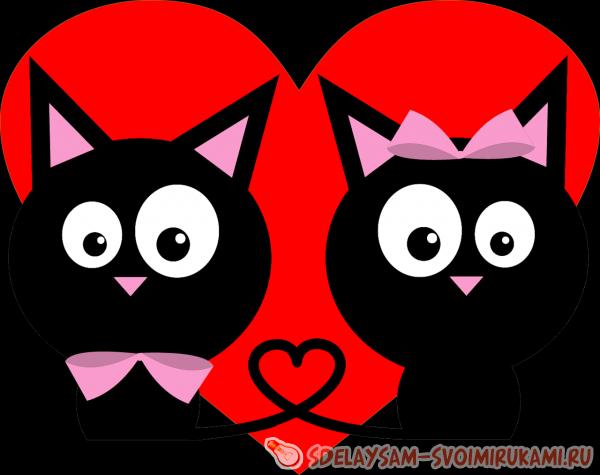 Валентинка в технике изонить