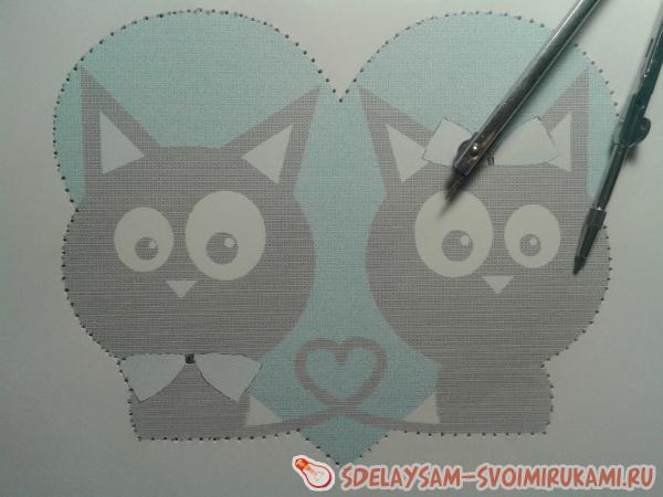 Валентинка в технике изонить