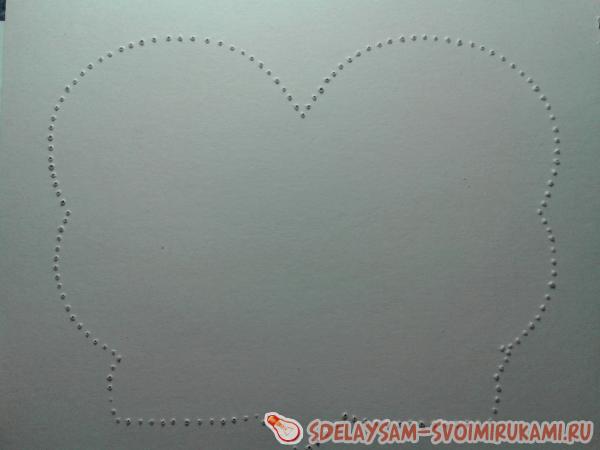 Валентинка в технике изонить