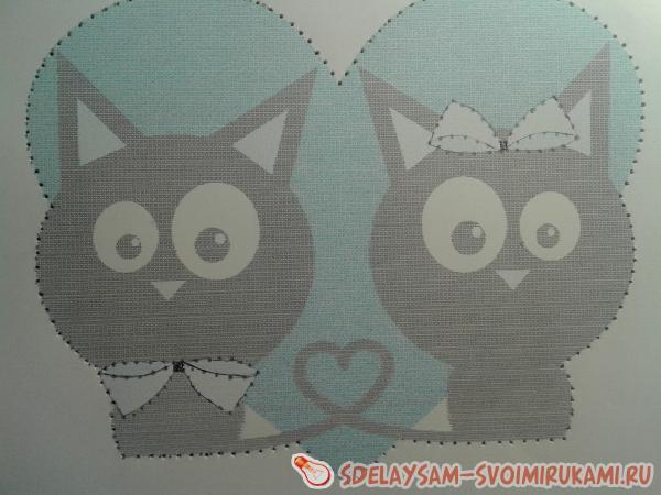 Валентинка в технике изонить