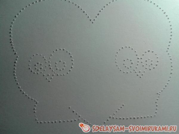 Валентинка в технике изонить