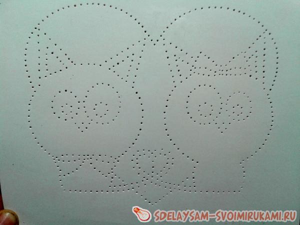 Валентинка в технике изонить