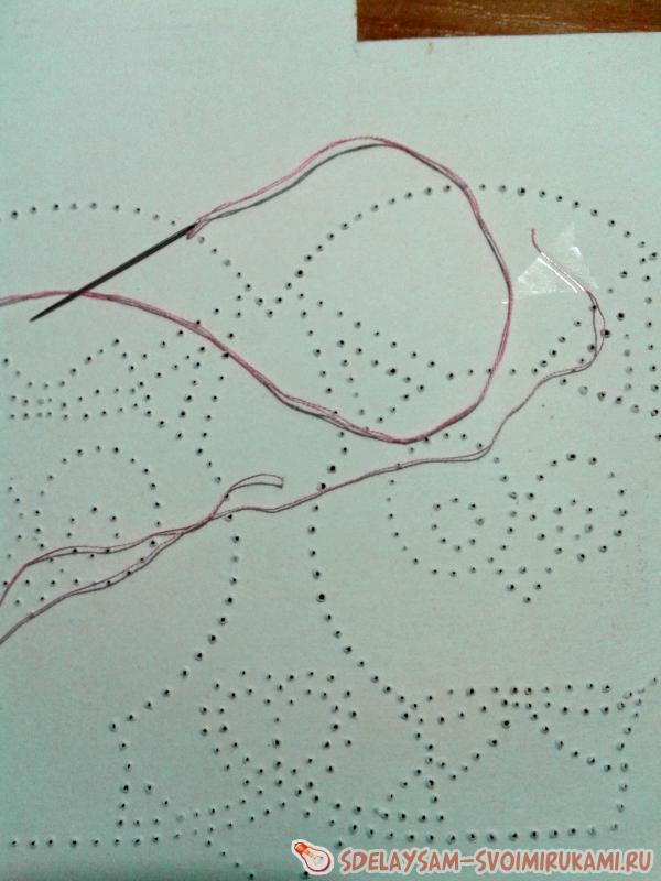 Валентинка в технике изонить