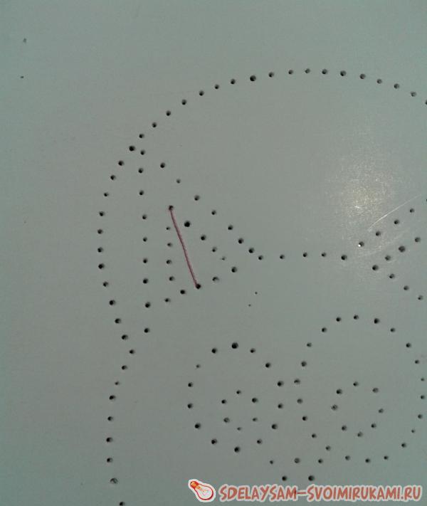 Валентинка в технике изонить