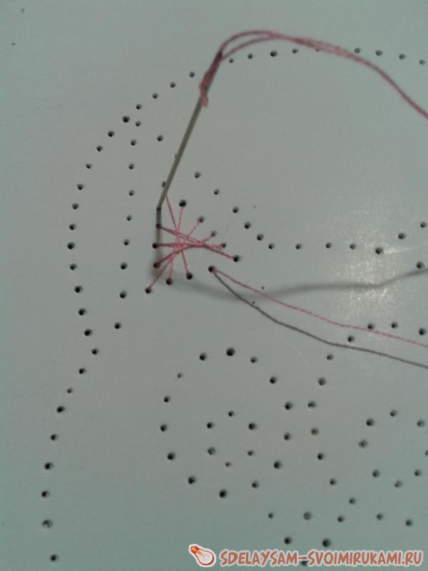 Валентинка в технике изонить