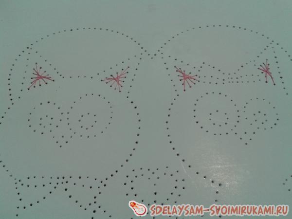 Валентинка в технике изонить