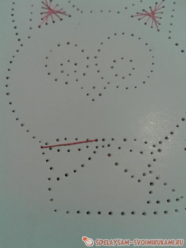 Валентинка в технике изонить