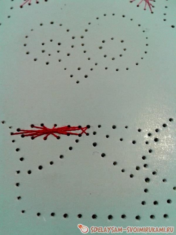 Валентинка в технике изонить