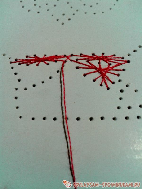 Валентинка в технике изонить