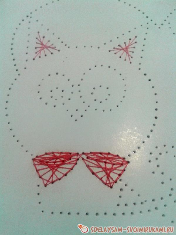 Валентинка в технике изонить