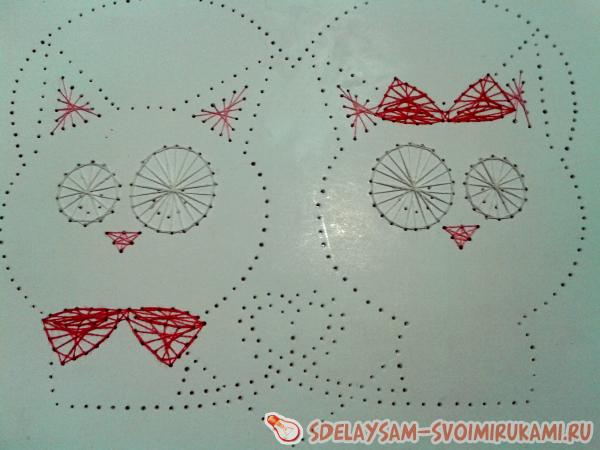 Валентинка в технике изонить