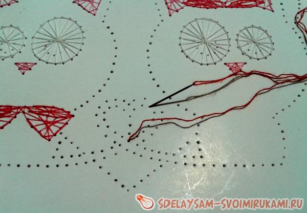 Валентинка в технике изонить