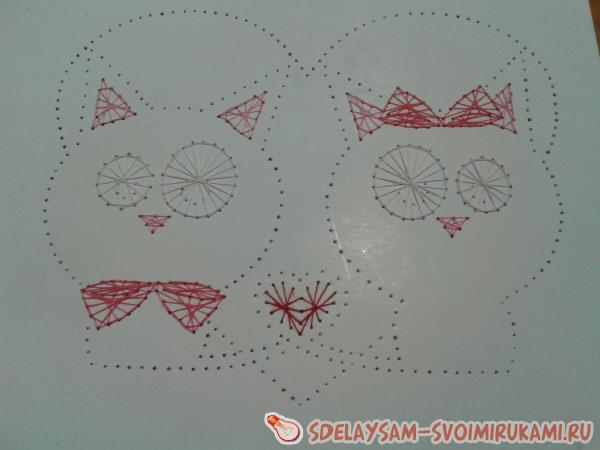 Валентинка в технике изонить