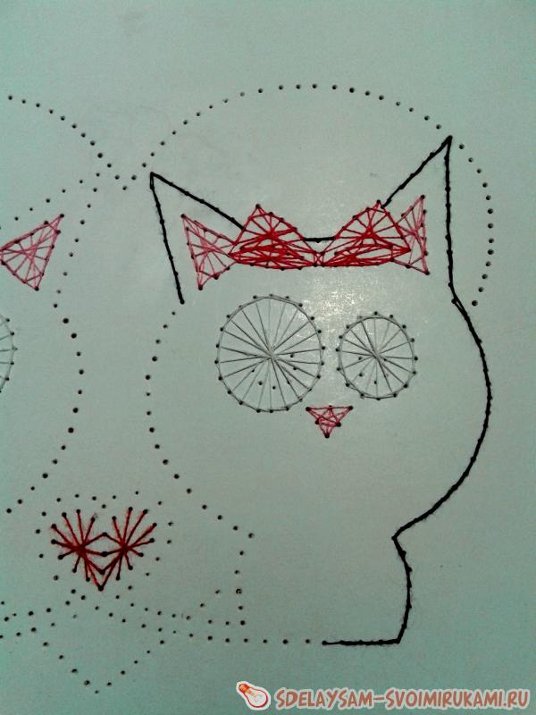 Валентинка в технике изонить