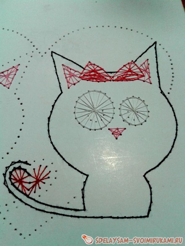 Валентинка в технике изонить