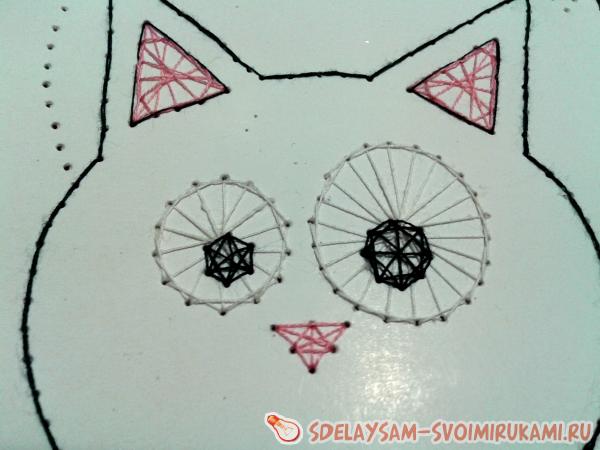 Валентинка в технике изонить