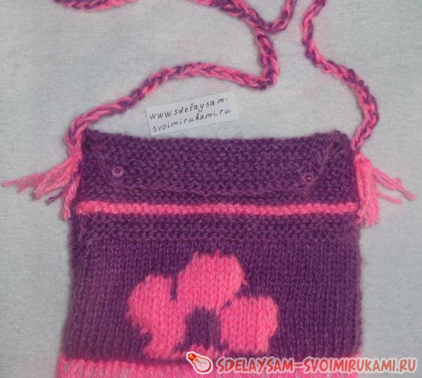 Вязаная детская сумочка
