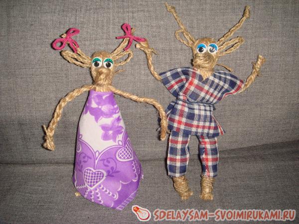 игрушки из ниток козлик и козочка