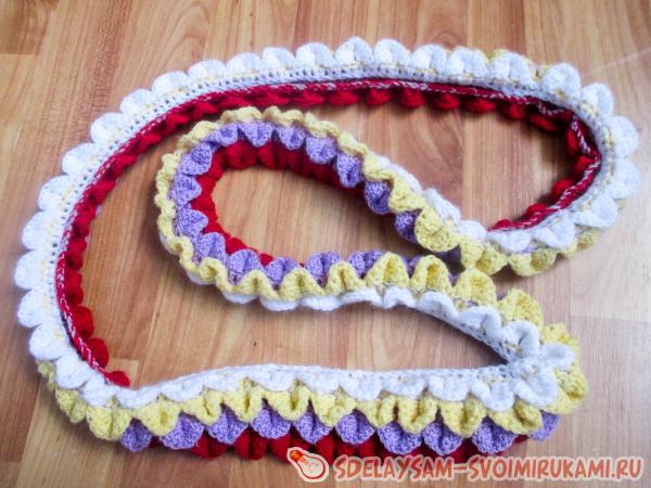 кружево 4 ряда чешуек