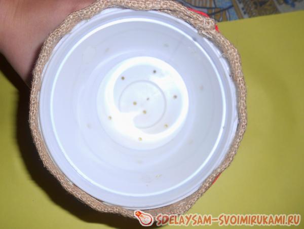 Декор цветочного горшка