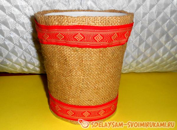 Декор цветочного горшка