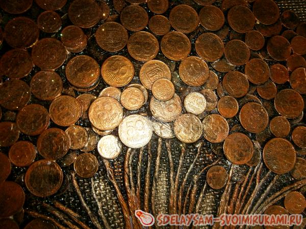 растушуйте лишь по монетам