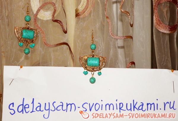 Египетские серьги своими руками