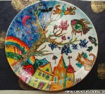 Расписываем фарфоровую тарелку