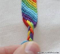 Плетение фенечки «Радуга»