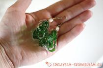 Серьги из пластиковых бутылок