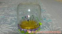 Игольница из прозрачной баночки