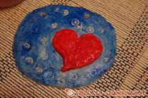 Настенное панно из соленого теста ко Дню Святого Валентина