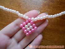 Колье «Нежность» из бусин