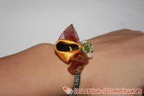 Изделие в технике канзаши: Пчелка