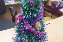 Новогодняя елочка из скоросшивателя