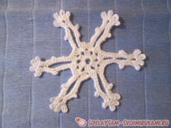 Вязание снежинки крючком