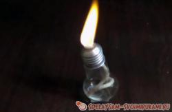 Спиртовка из лампочки
