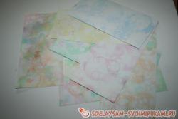 Делаем красивую бумагу для открыток