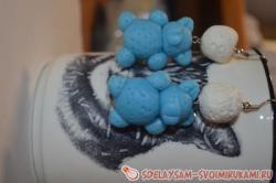 Серёжки из полимерной глины