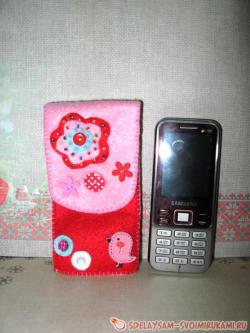 Чехол из фетра для мобильного телефона