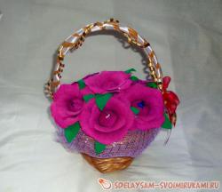 Корзина с цветами