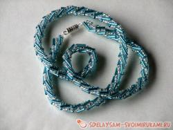 Браслет на основе жгута в турецкой технике