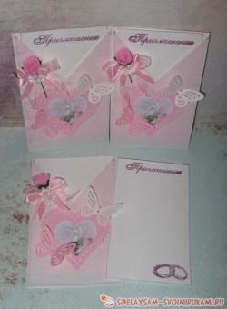 Приглашения на свадьбу в виде конвертиков