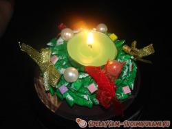 Подсвечник из соленого теста