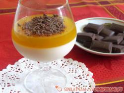 Панакота с апельсиновым соком и шоколадом
